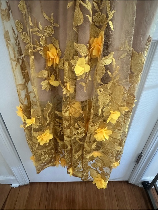 DRESS THE POPULATION SHEER LACE FLORAL APPLIQU MIDI DRESS DRESS THE POPULATION SHEER LACE FLORAL APPLIQU MIDI DRESS
